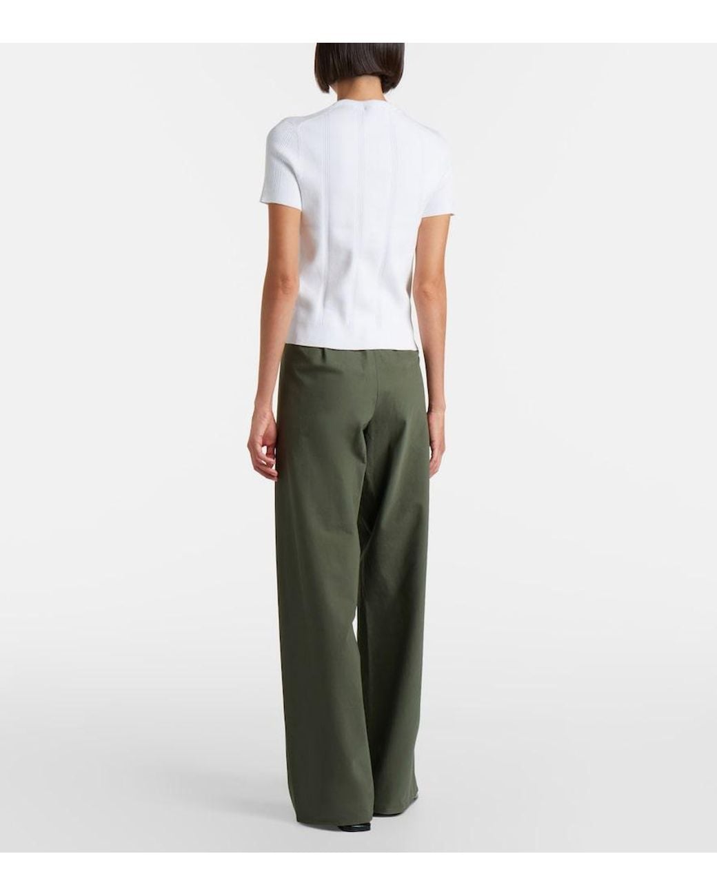 Vince Green Colette Cotton Twill Wide-Leg Pants