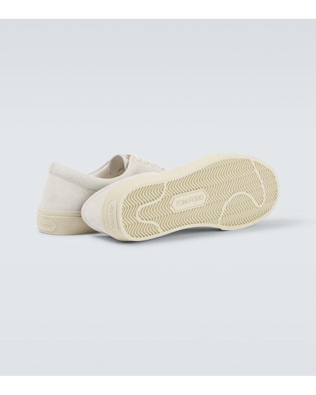 Tom Ford White Jude Suede Sneakers for men