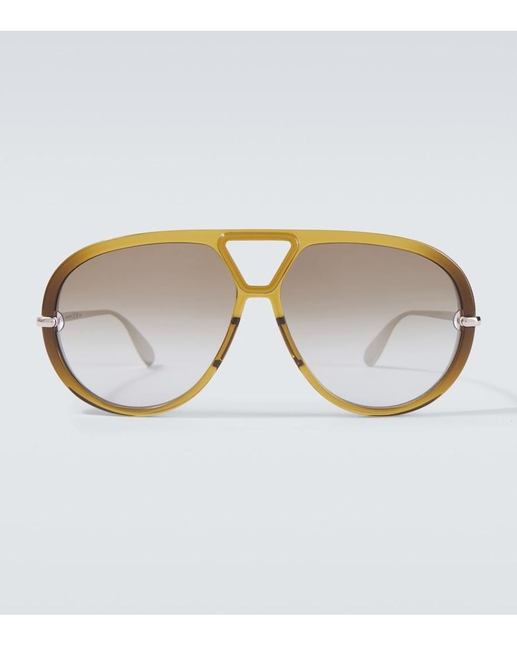 Bottega Veneta Brown Drop Aviator Sunglasses for men