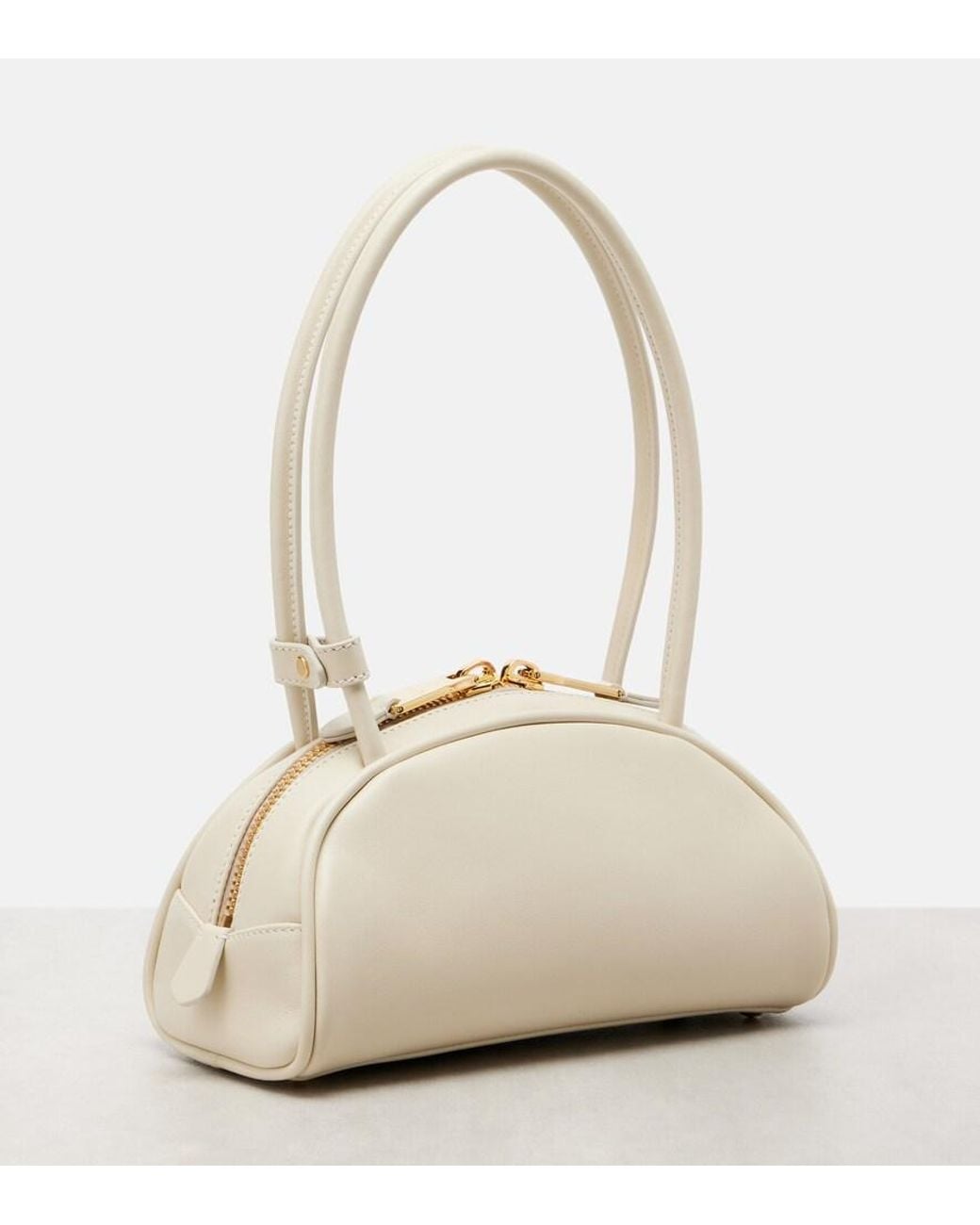 Miu Miu Natural Beau Small Leather Bowling Bag