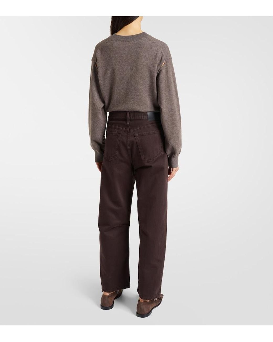 Citizens of Humanity Brown Miro Mid-Rise Barrel-Leg Jeans
