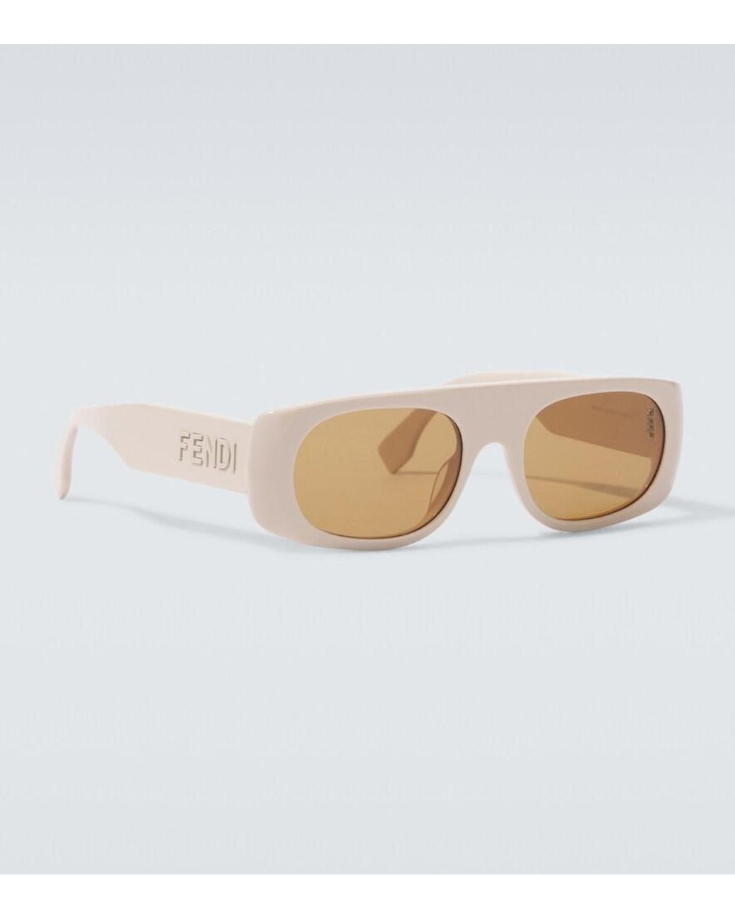 Fendi Ovale Sonnenbrille Signature in Natural für Herren