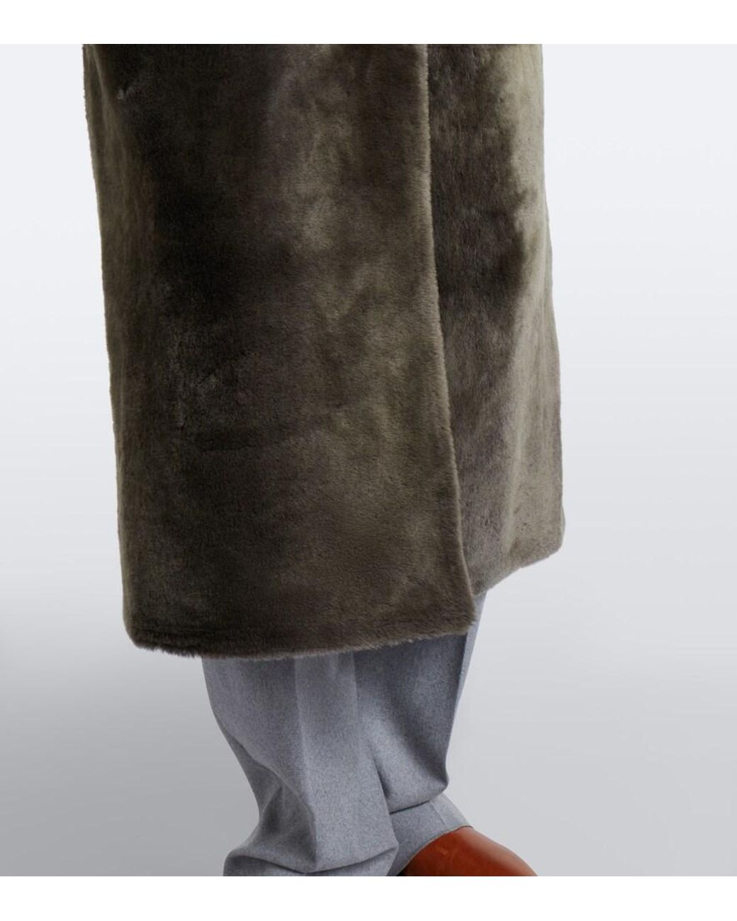 Yves Salomon Black Reversible Shearling And Leather Coat
