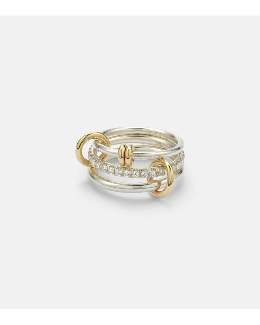 Spinelli Kilcollin White Raneth 925 Sterling And 18Kt Ring With Diamonds