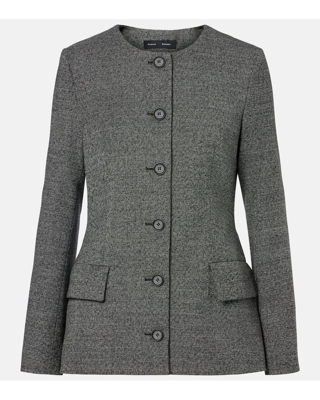 Proenza Schouler Gray Annemarie Wool Jacket