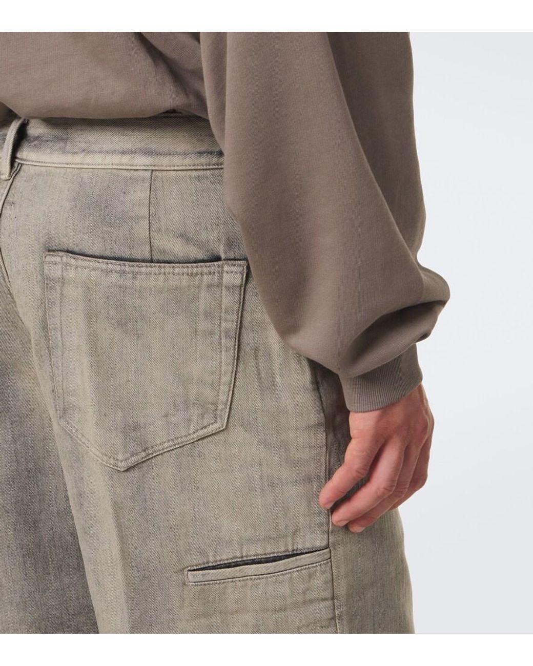 Rick Owens Gray Drkshdw Work Denim Shorts for men