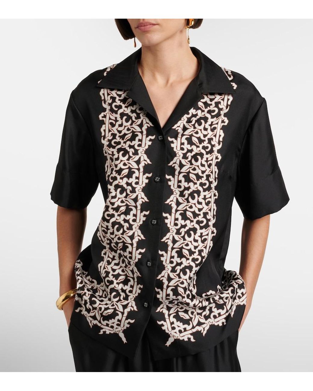 Rebecca Vallance Black Sundia Silk Shirt