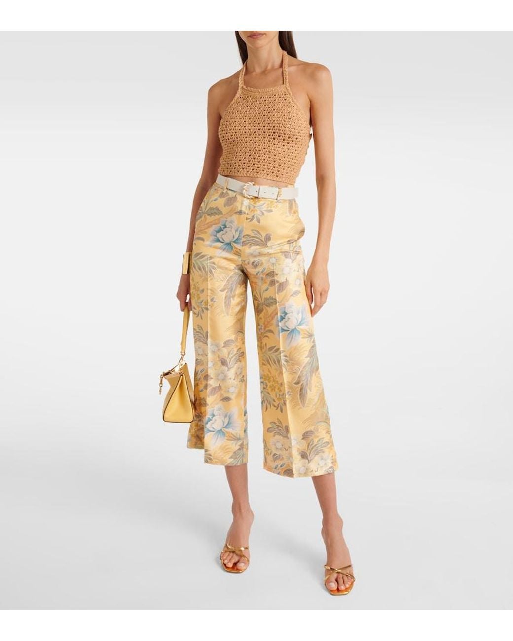 Etro Natural Crochet Cotton Top