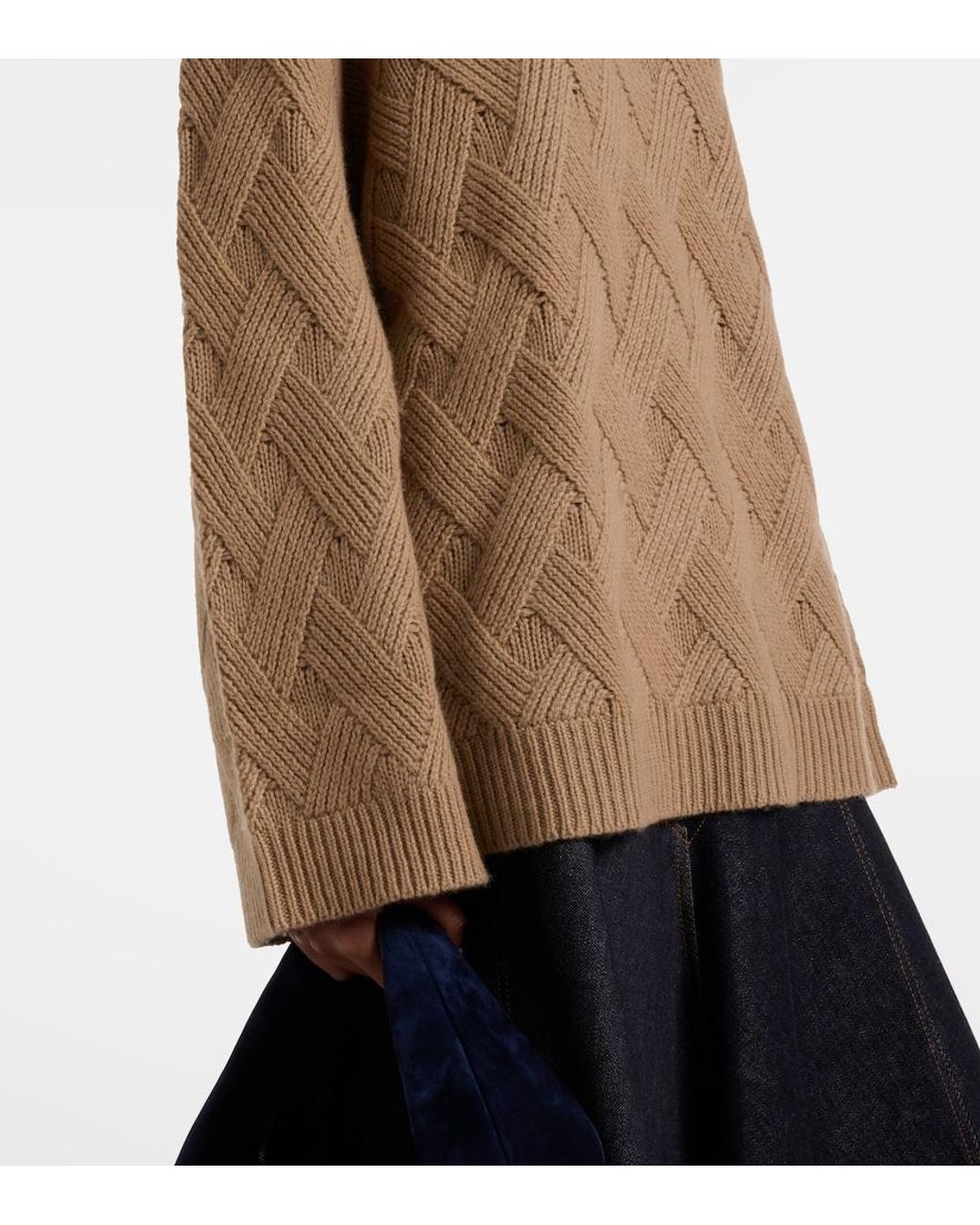 Jardin Des Orangers Brown Oversized Wool And Cashmere Sweater