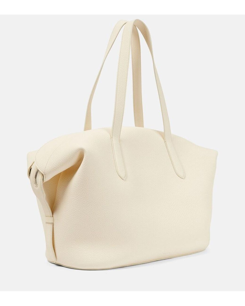 The Row Avalon Leather Tote Bag in Natural Lyst