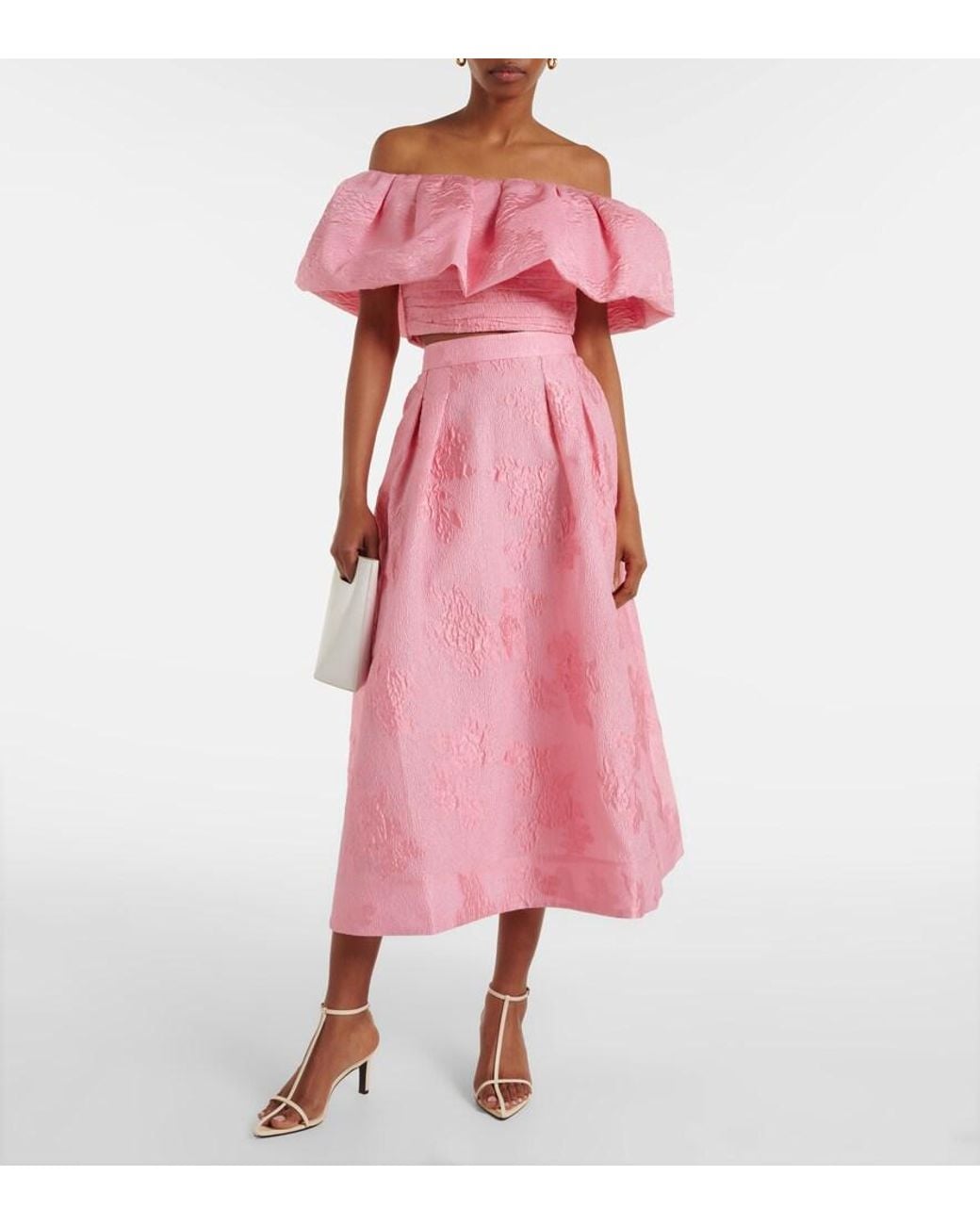 Rebecca Vallance Pink Zelie Crop Top