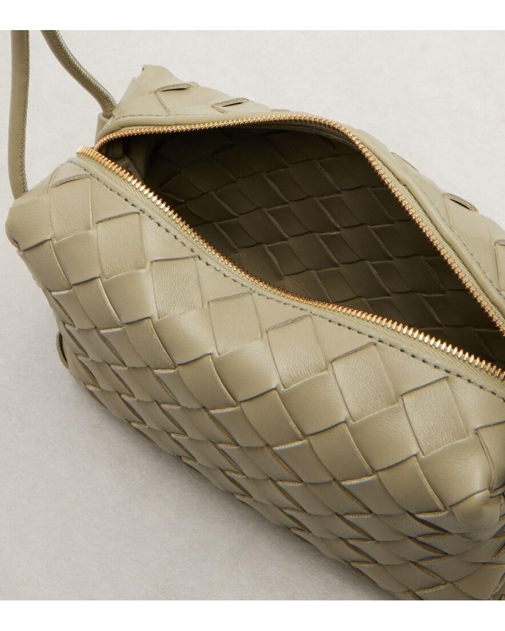 Bottega Veneta Green Loop Mini Leather Camera Bag