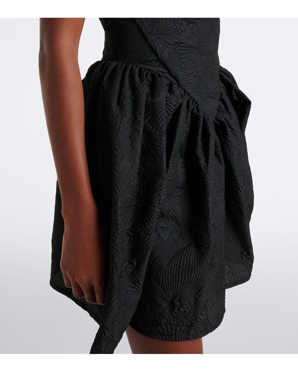Vivienne Westwood Black Sunday Floral Jacquard Minidress