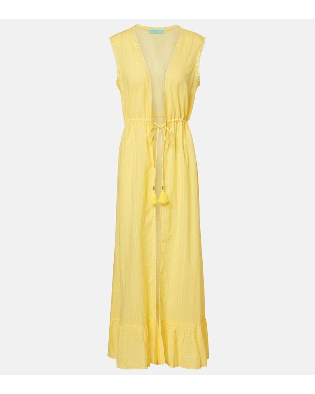 Melissa Odabash Yellow Tessa Cotton Beach Cover-Up