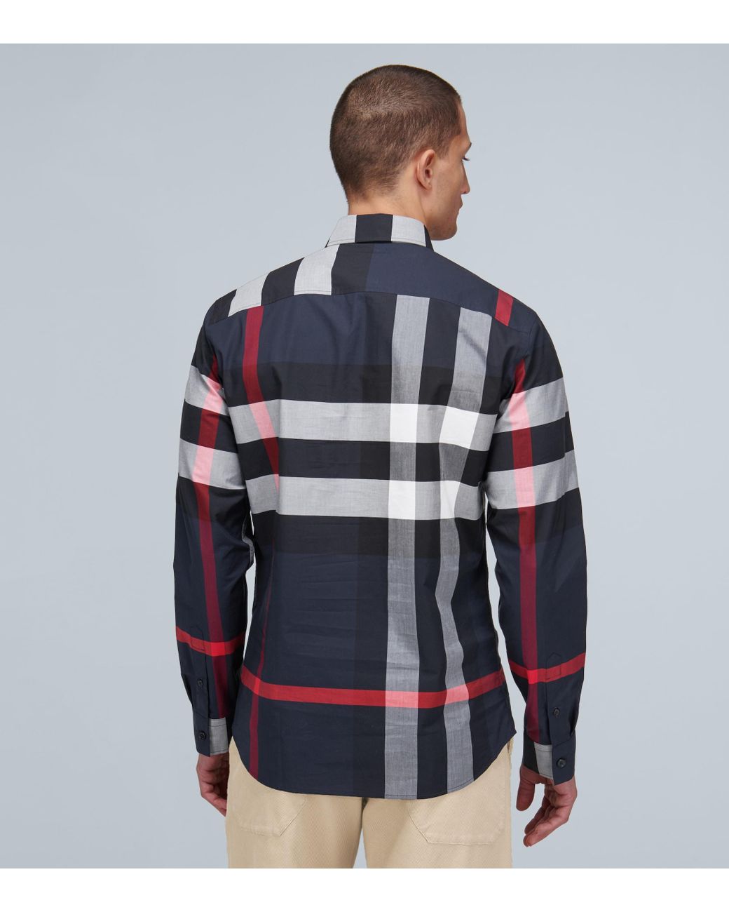 burberry mens shirt blue