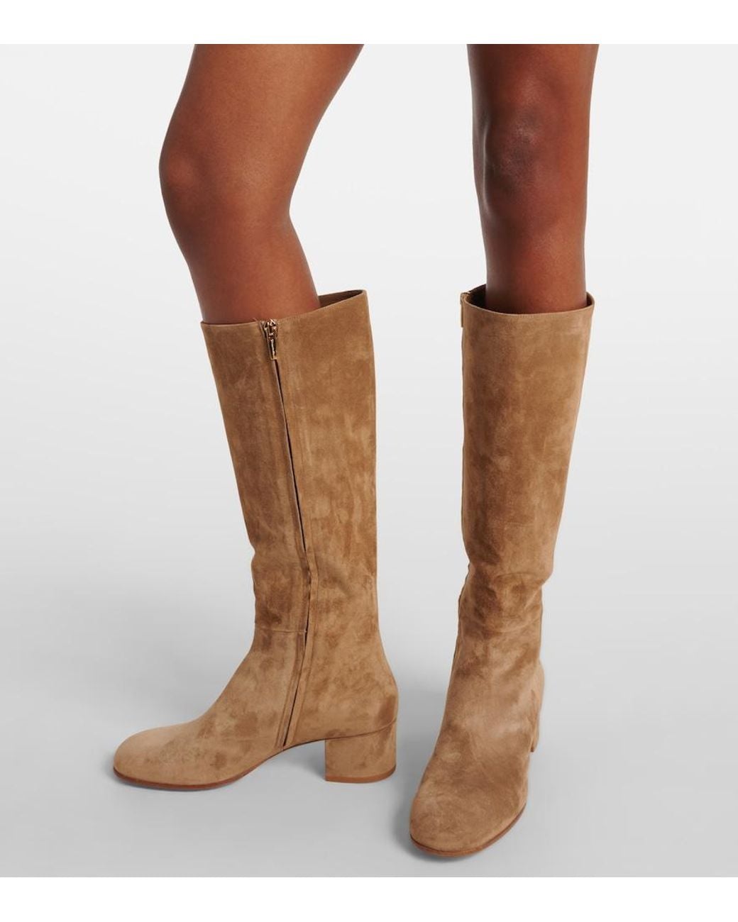 Gianvito Rossi Brown 45 Suede Knee-High Boots