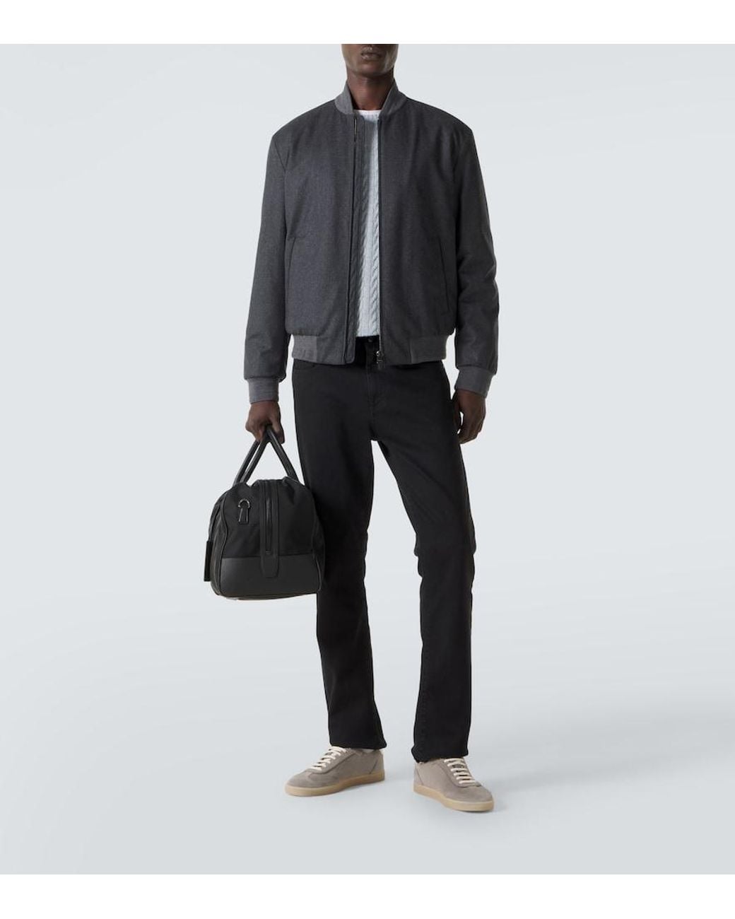 Canali Black Slim Jeans for men