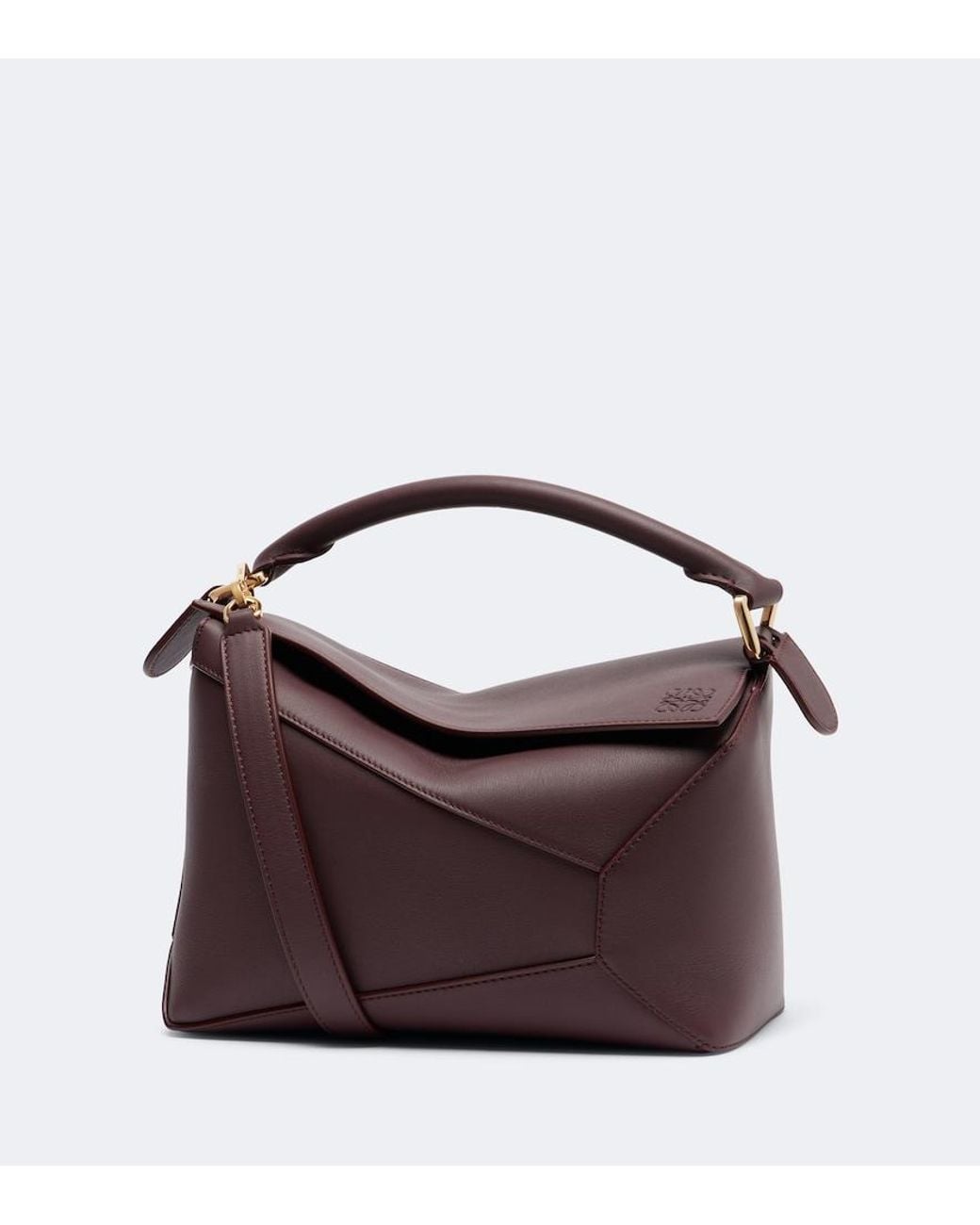 Loewe Purple Puzzle Edge Small Leather Top-Handle Bag
