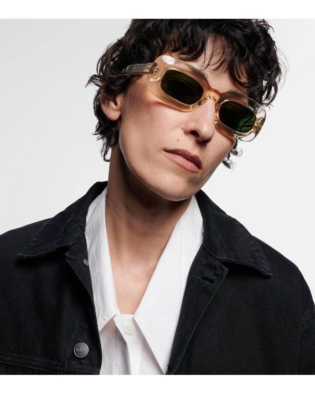 Khaite Green 1966c Rectangular Sunglasses