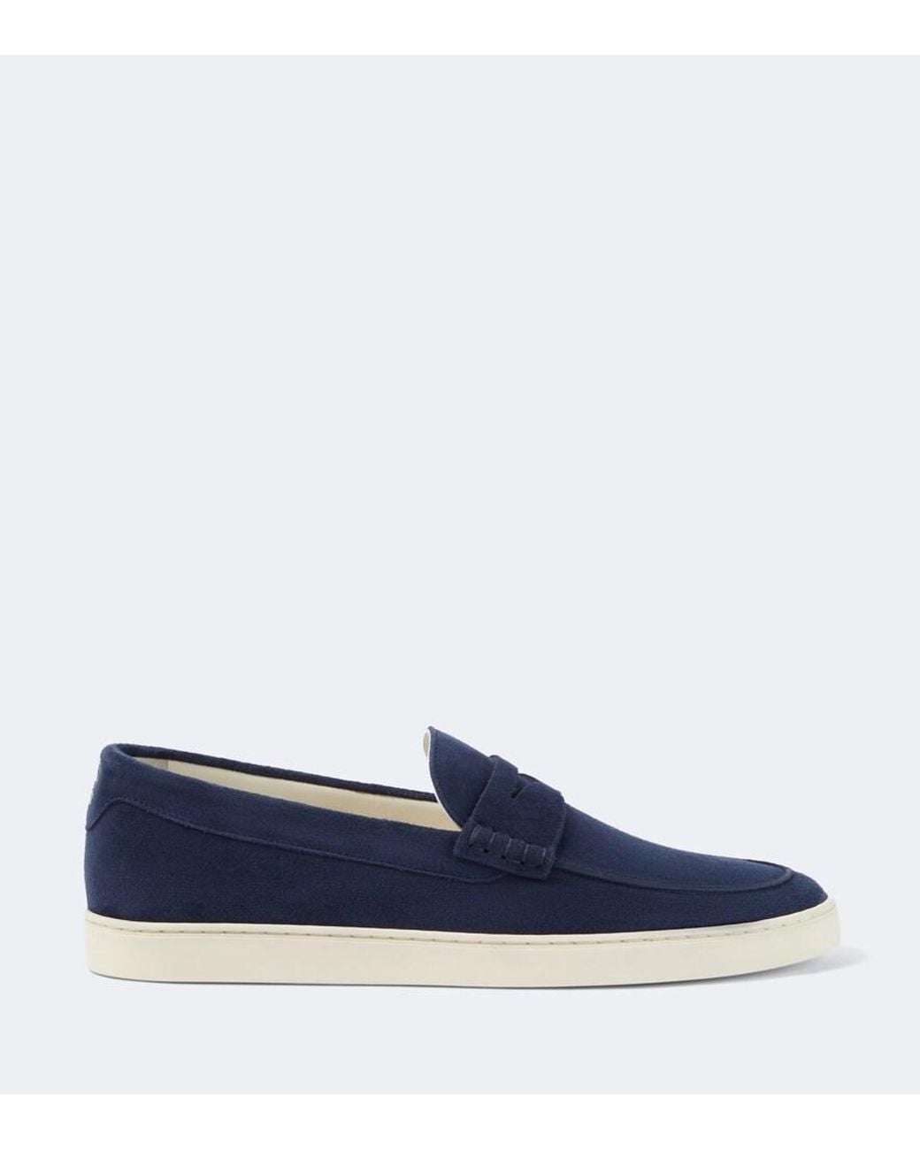Brunello Cucinelli Blue Suede Slip-On Sneakers for men