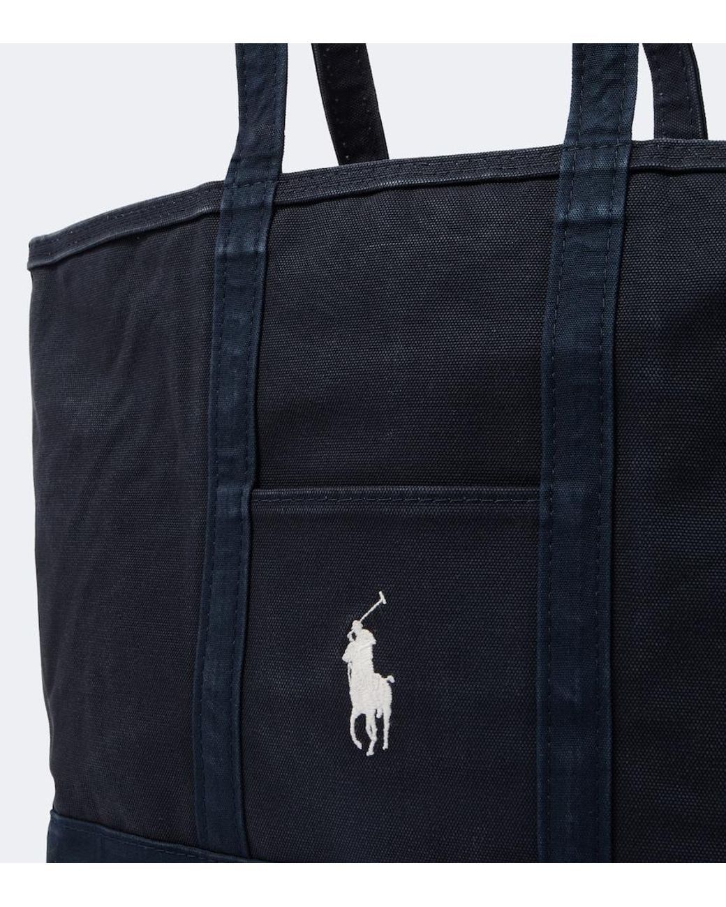 Polo Ralph Lauren Blue Canvas Tote Bag for men