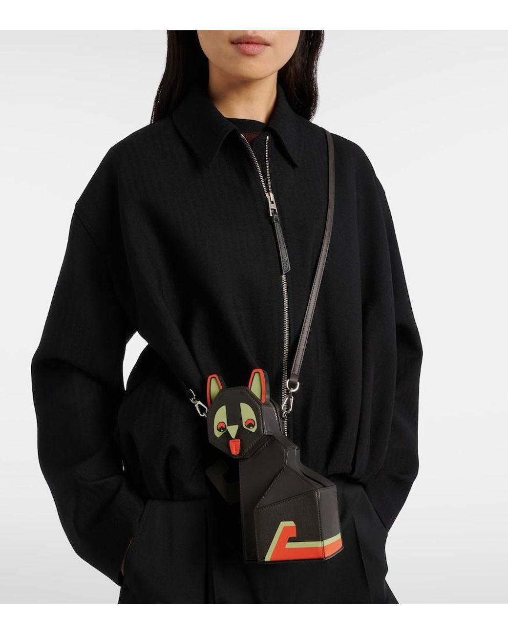 Loewe Black X Louis Wain Leather Clutch