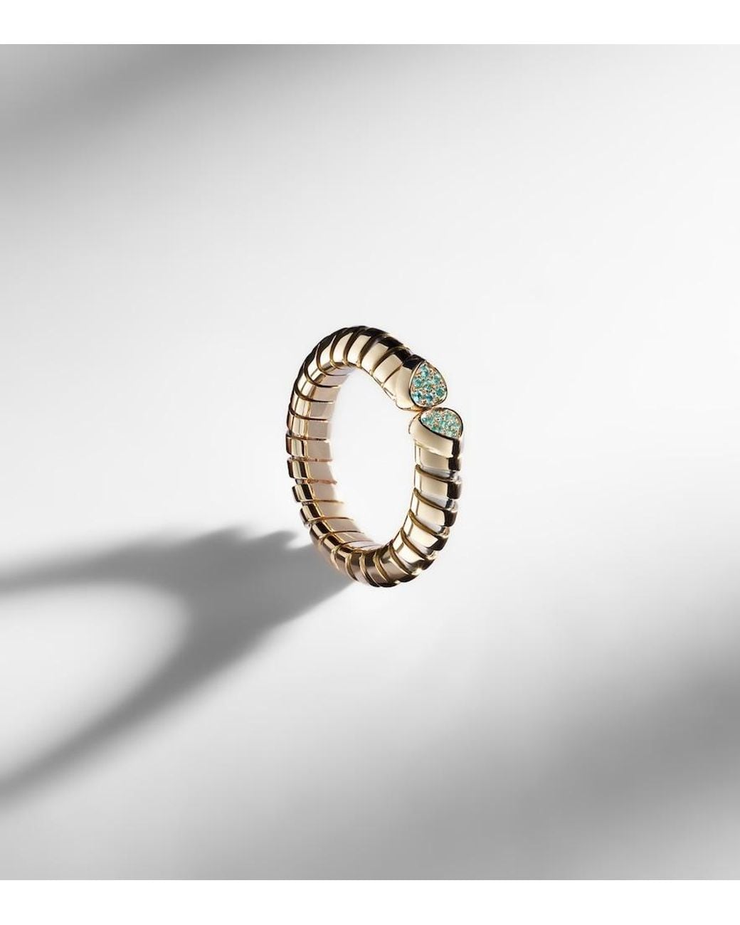 Marina B White Trisolina 18Kt Ring With Tourmalines