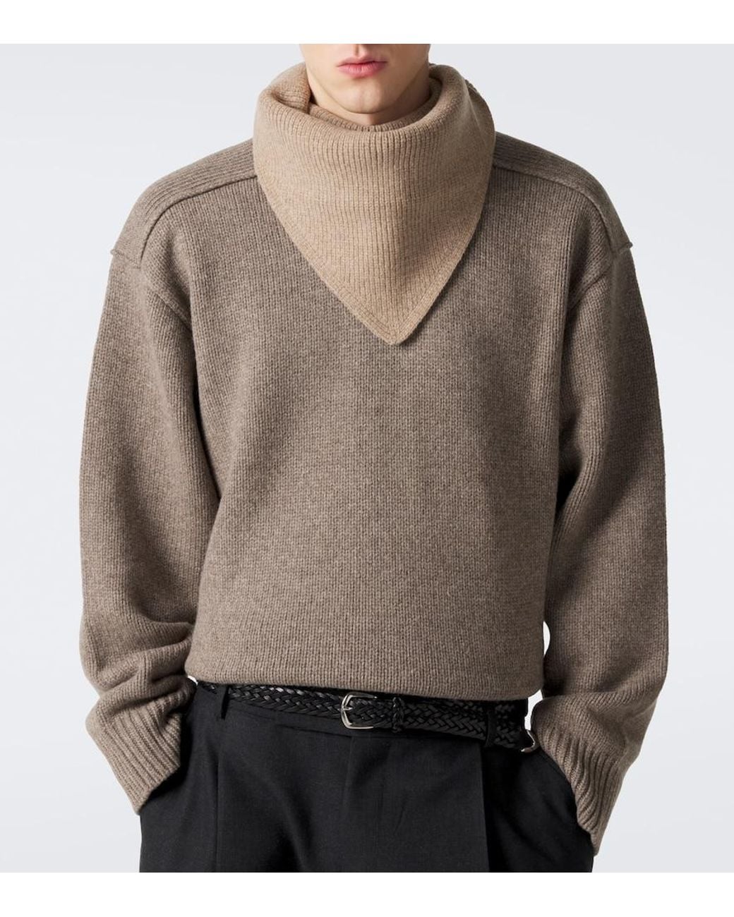 Studio Nicholson White Wool Scarf for men
