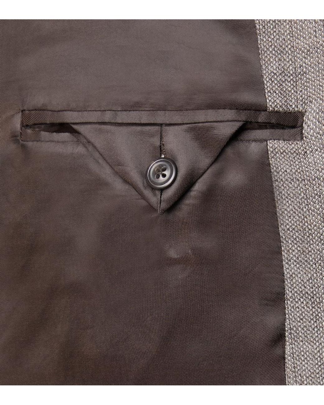Our Legacy Gray Ceremony Herringbone Virgin Wool Blazer for men