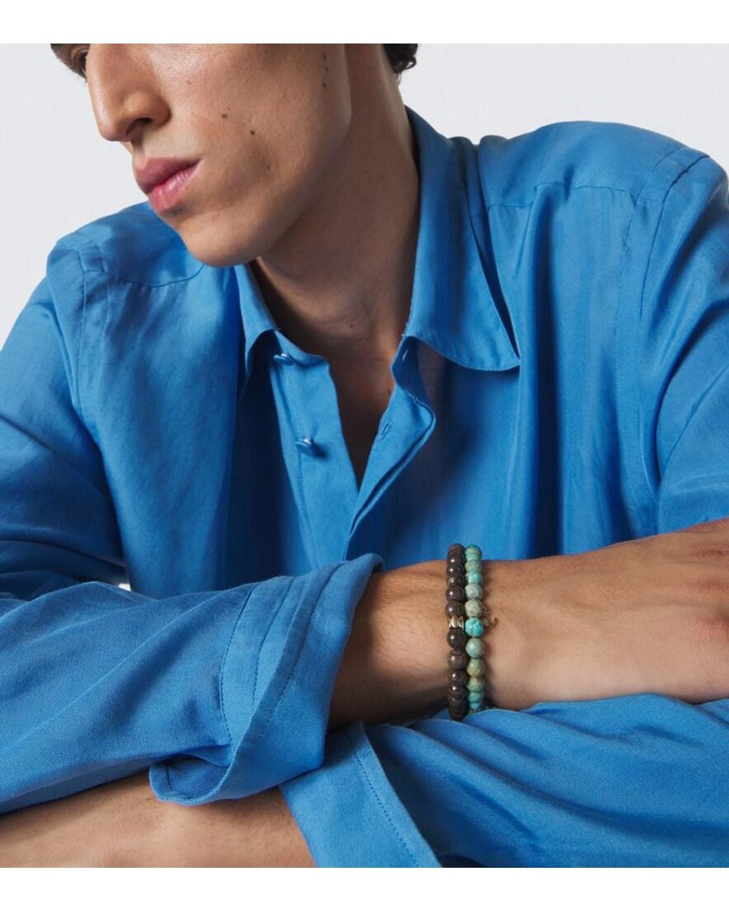 Sydney Evan Green Set Of 2 14Kt Beaded Bracelets With And Jaspers for men