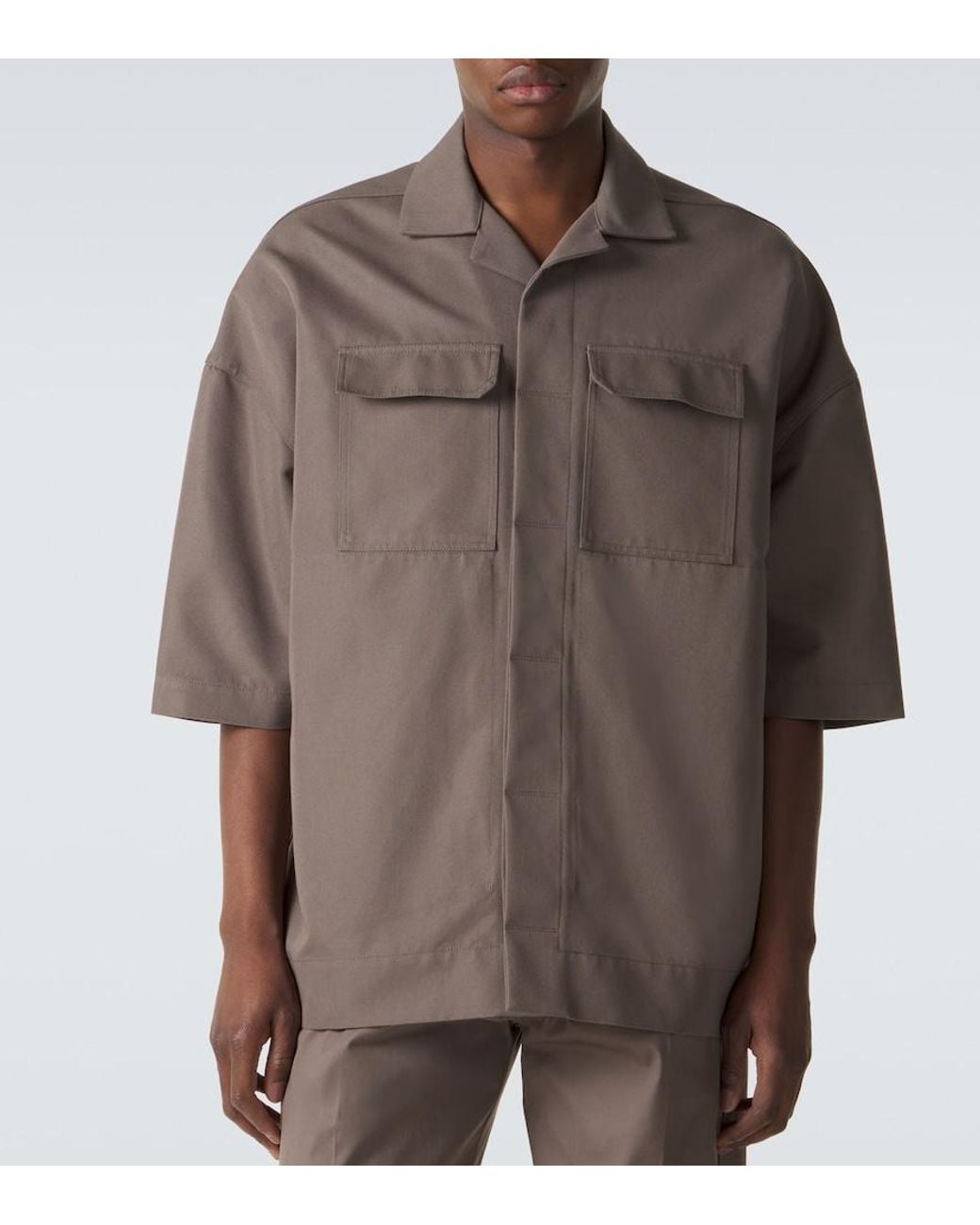 Rick Owens Brown Cotton-Blend Shirt for men