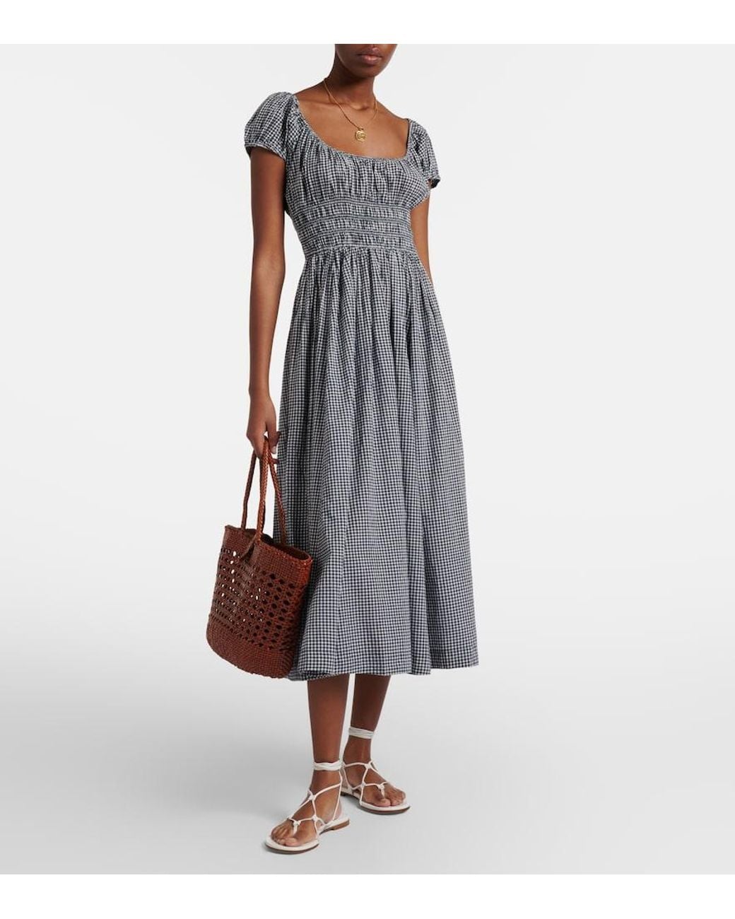 Doen Gray Midikleid Quinley Aus Baumwolle