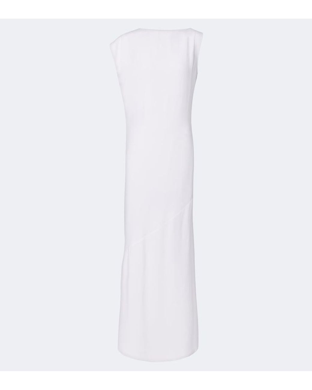 Jacquemus White Drapee Jersey Maxi Dress
