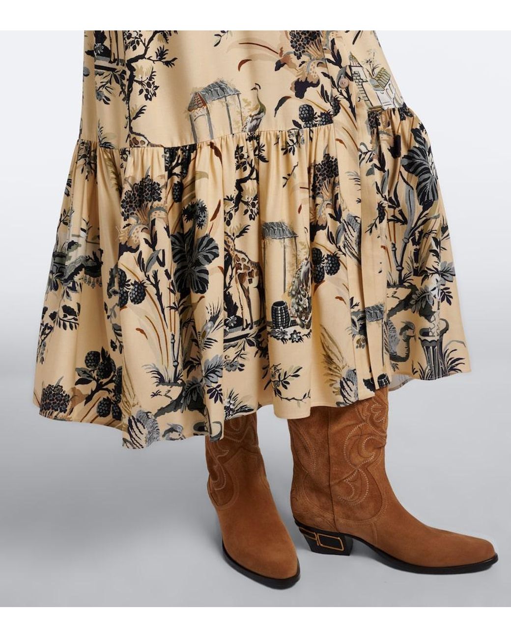 Etro Metallic Printed Maxi Dress