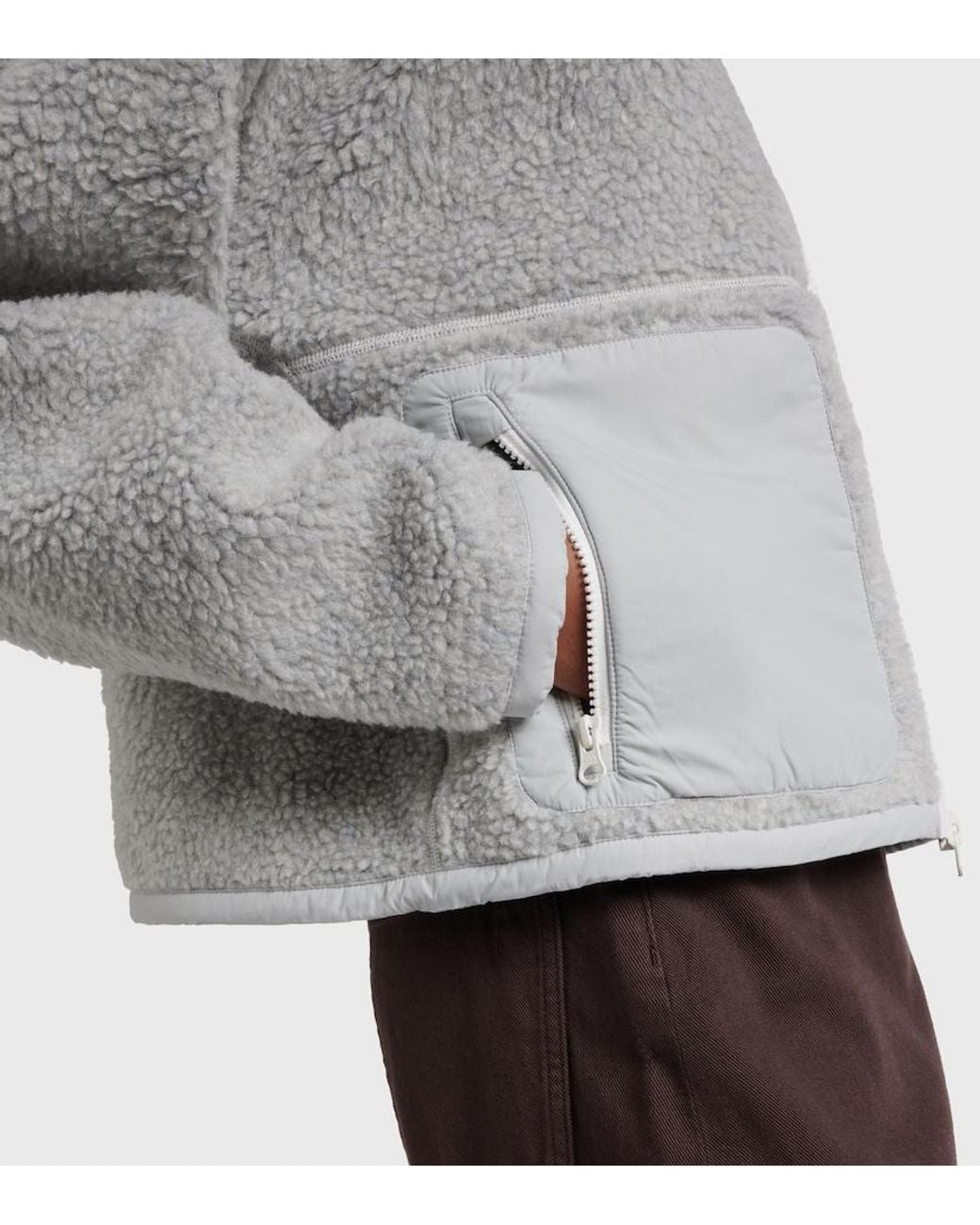 Canada Goose Gray Simcoe Wool-Blend Fleece Jacket