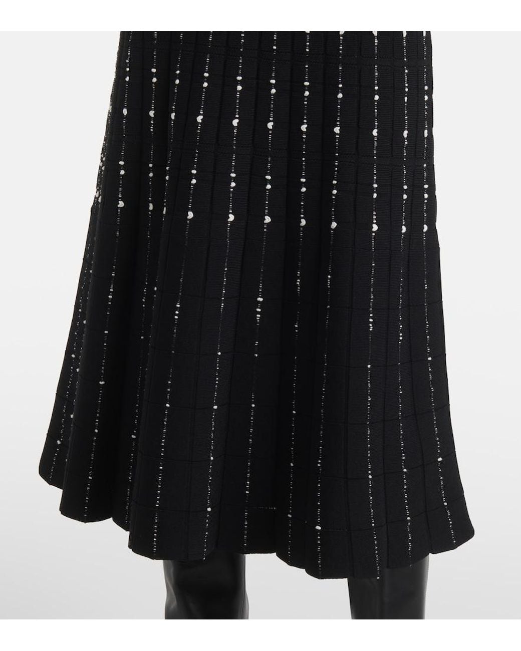 Joseph Black Ribbed-Knit Cotton-Blend Midi Dress