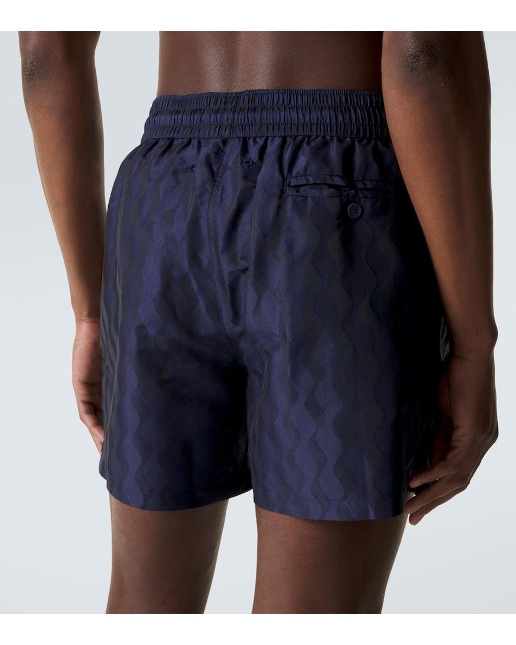 Frescobol Carioca Blue Rio Jacquard Swim Trunks for men