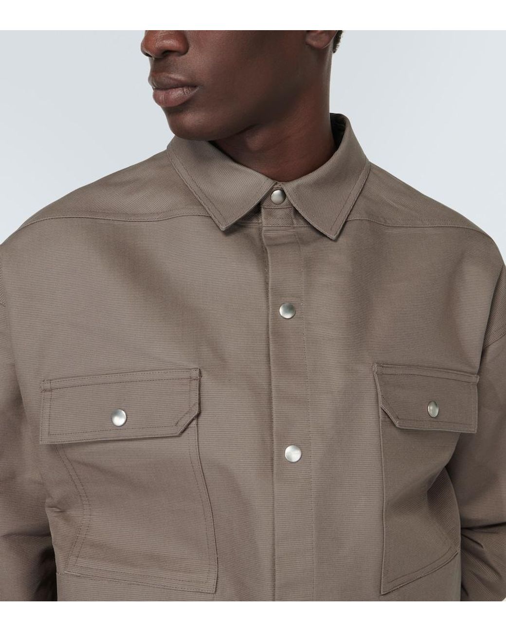 Rick Owens Brown Denim Overshirt for men