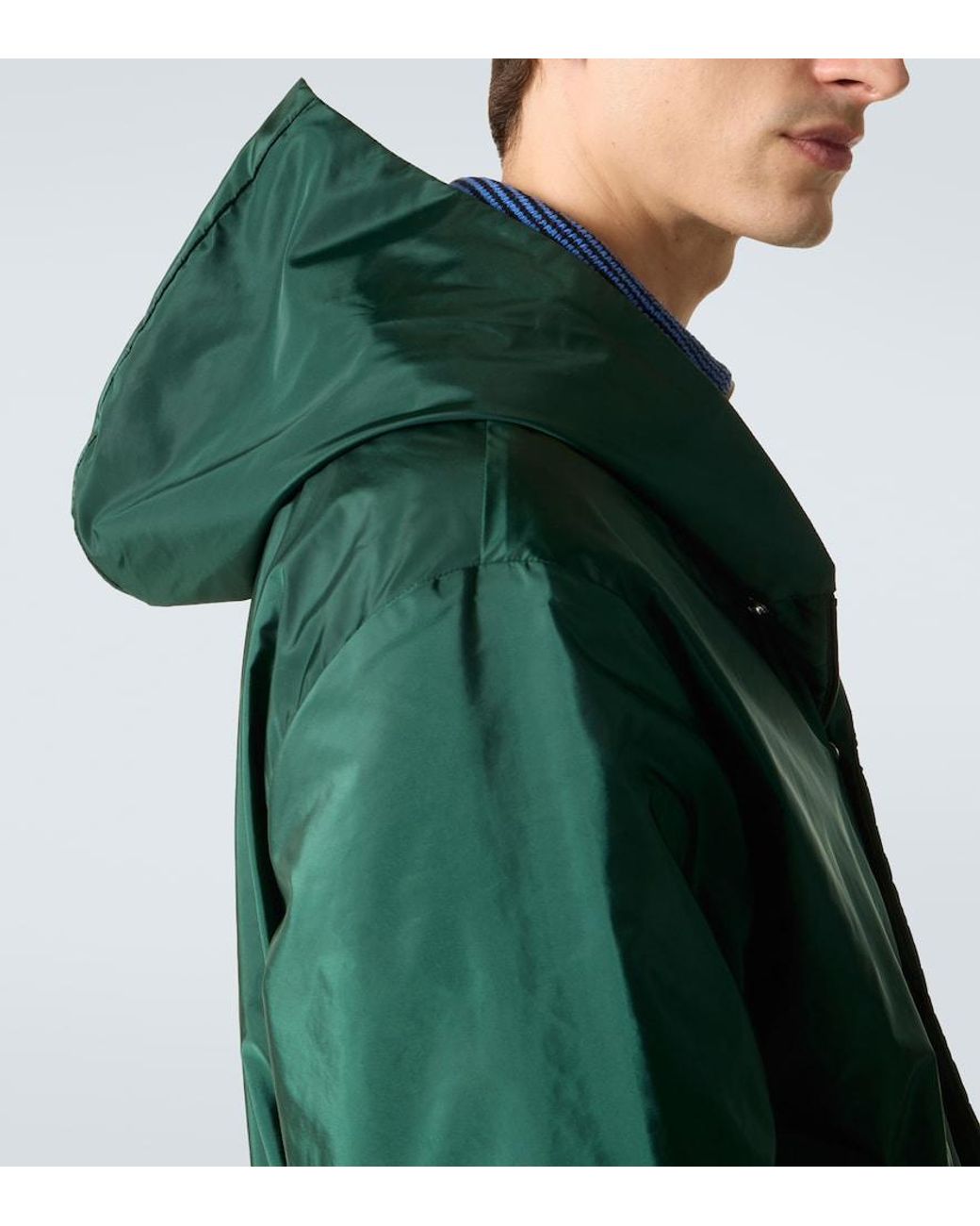 Moncler Green Hooded Jacket for men