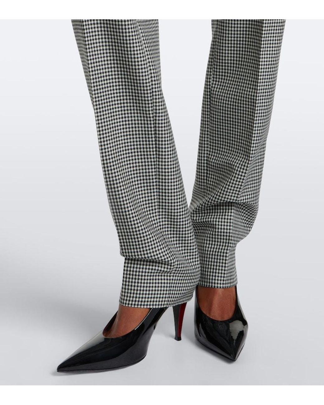 Givenchy Gray Gingham Slim Pants