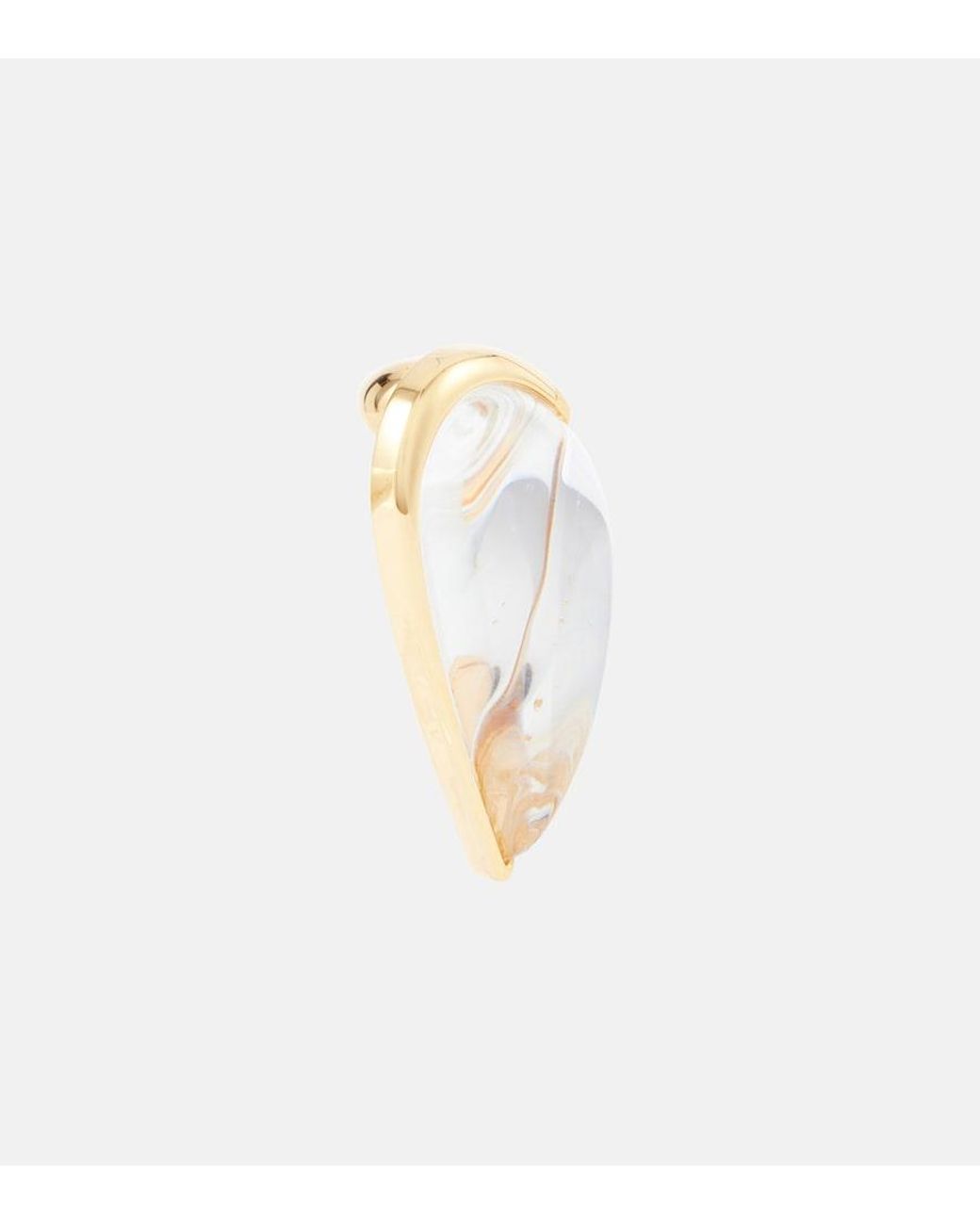 Alaïa White Ohrringe Demi-Cour Bombe