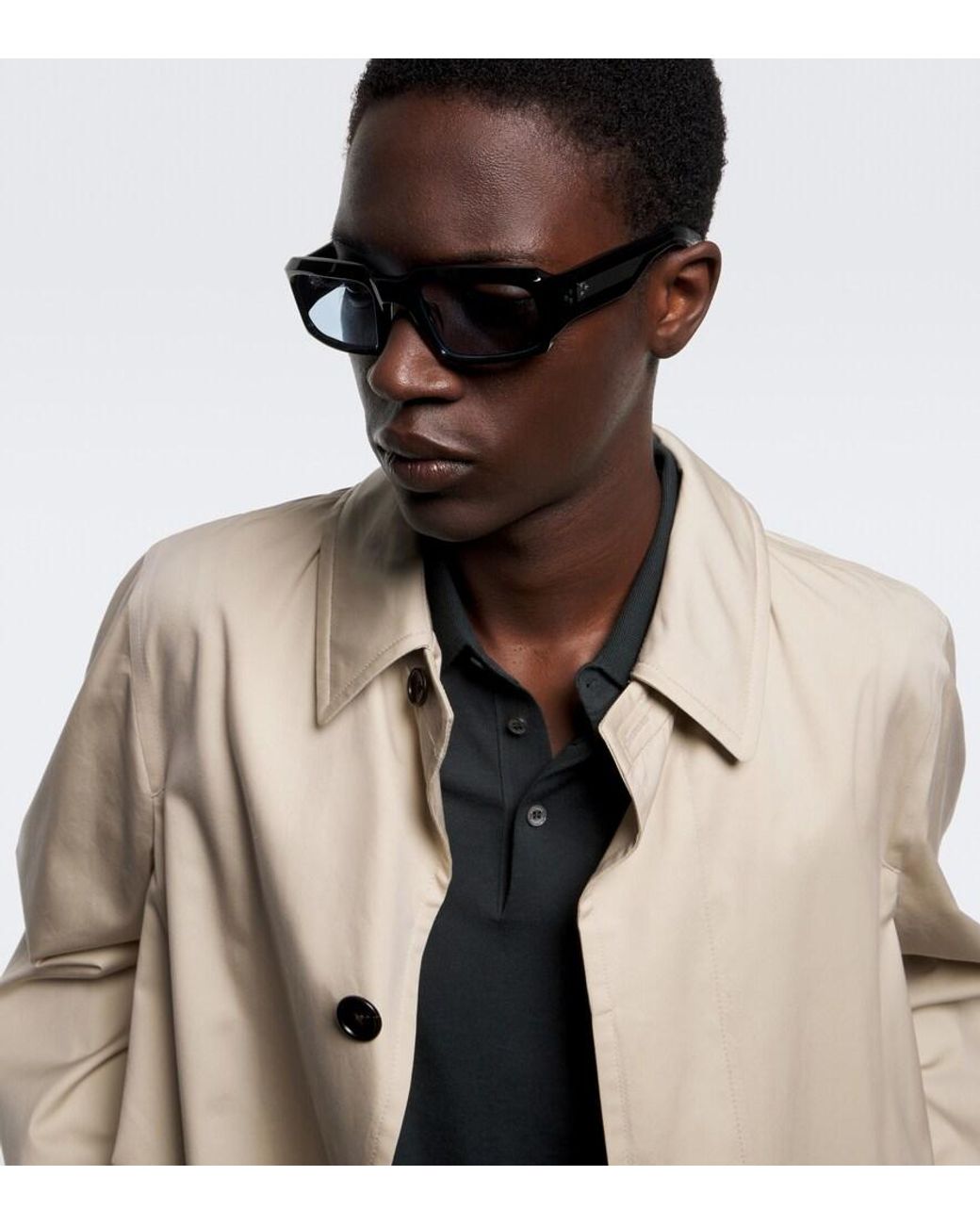 Jacques Marie Mage Blue Apollo Rectangular Sunglasses for men