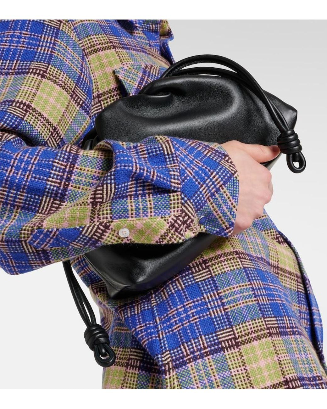 God's True Cashmere Blue Tartan Cashmere Shirt