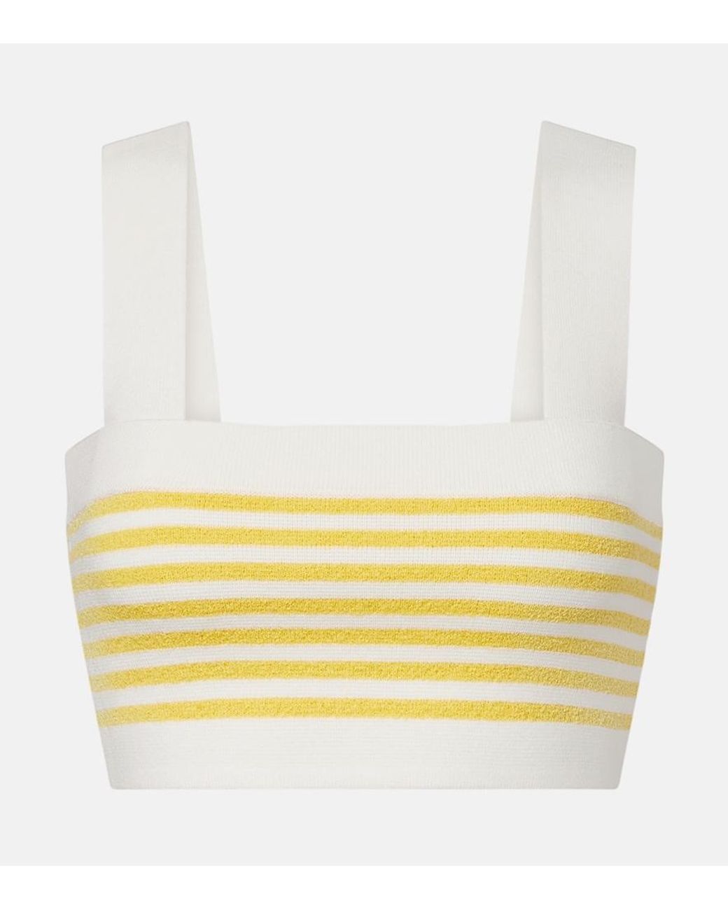 Posse Yellow Ari Striped Crop Top