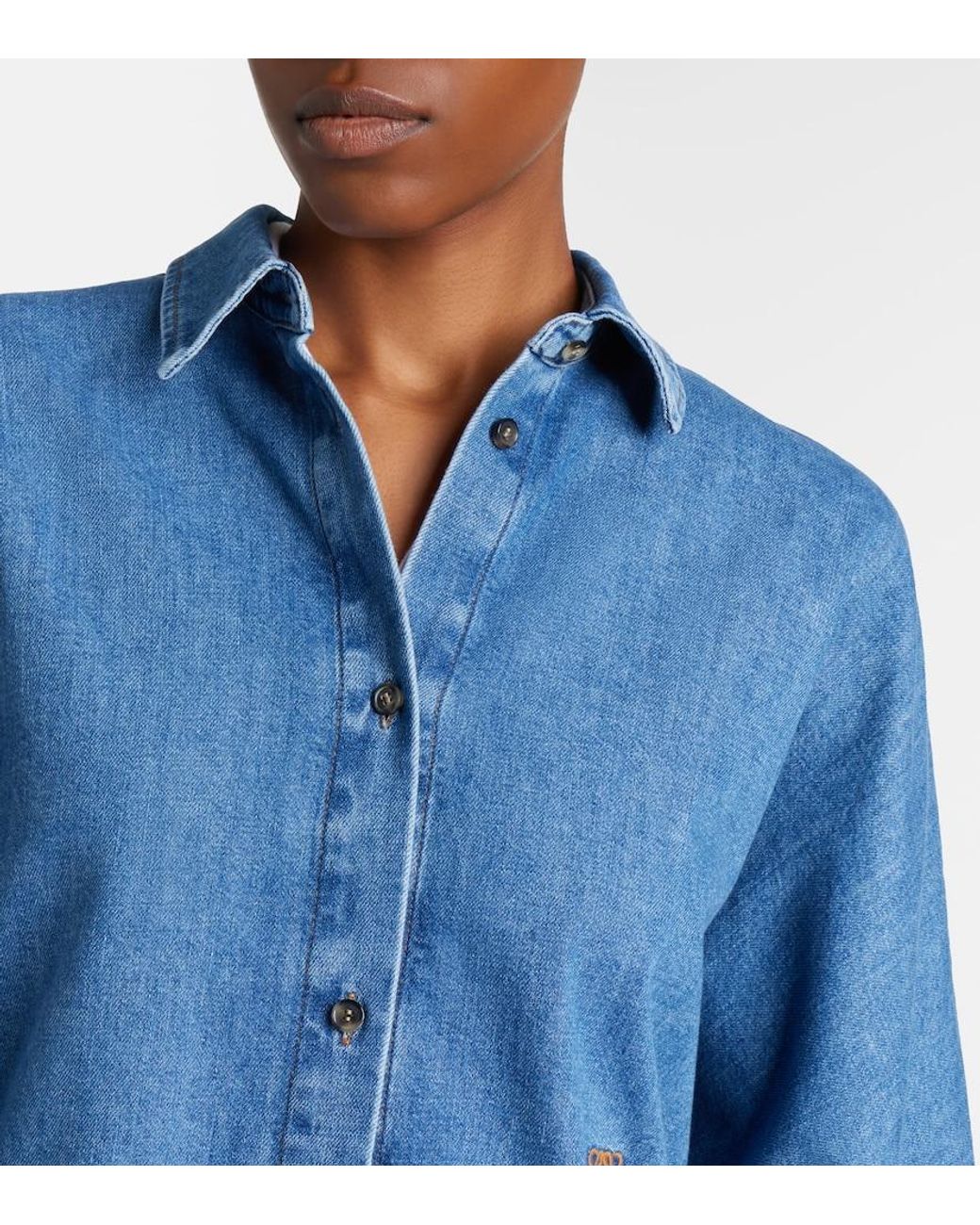 Loewe Blue Double L Denim Shirt