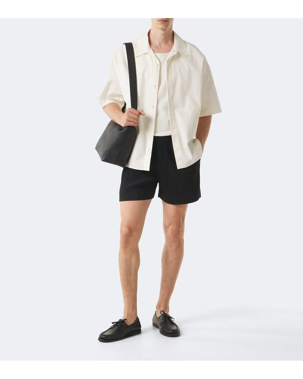 Homme Plissé Issey Miyake Black Tailored Pleats 3 Shorts for men