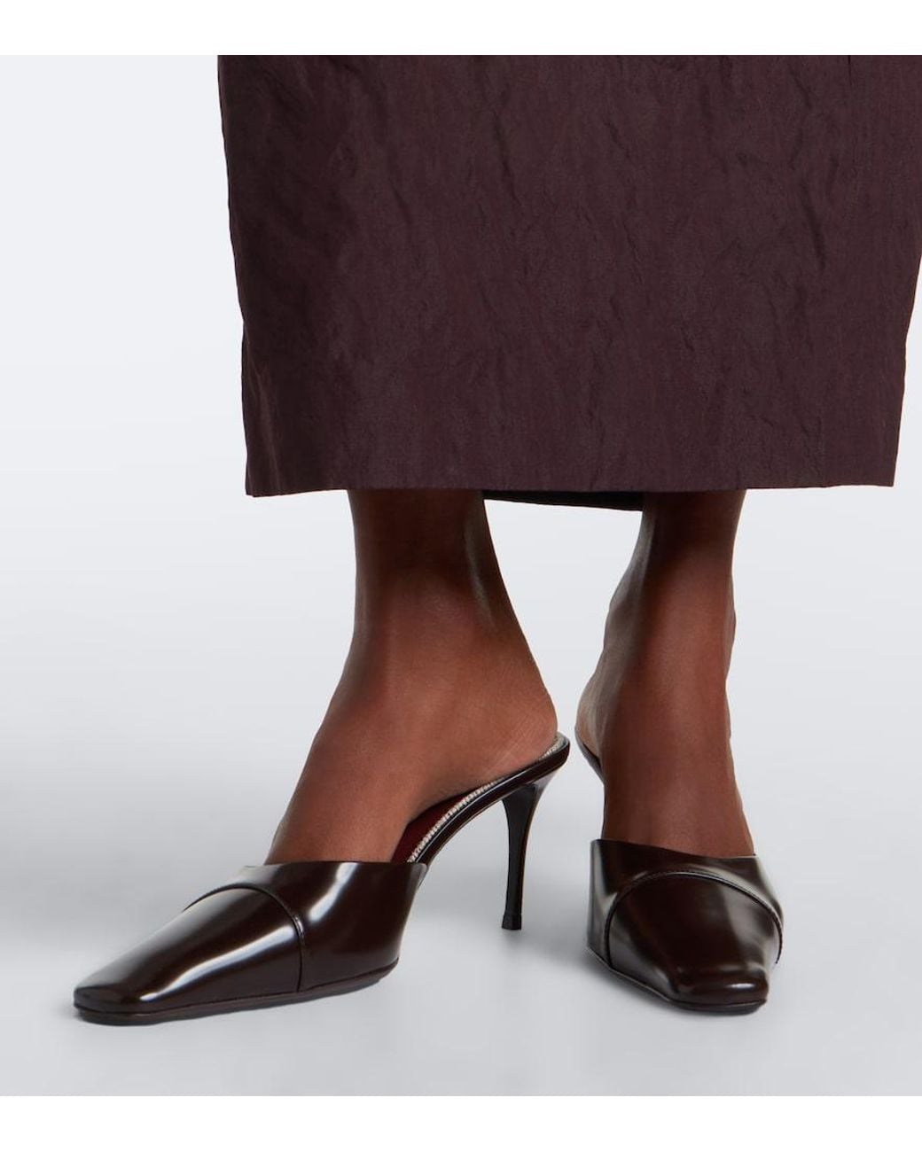 Magda Butrym Brown Leather Mules