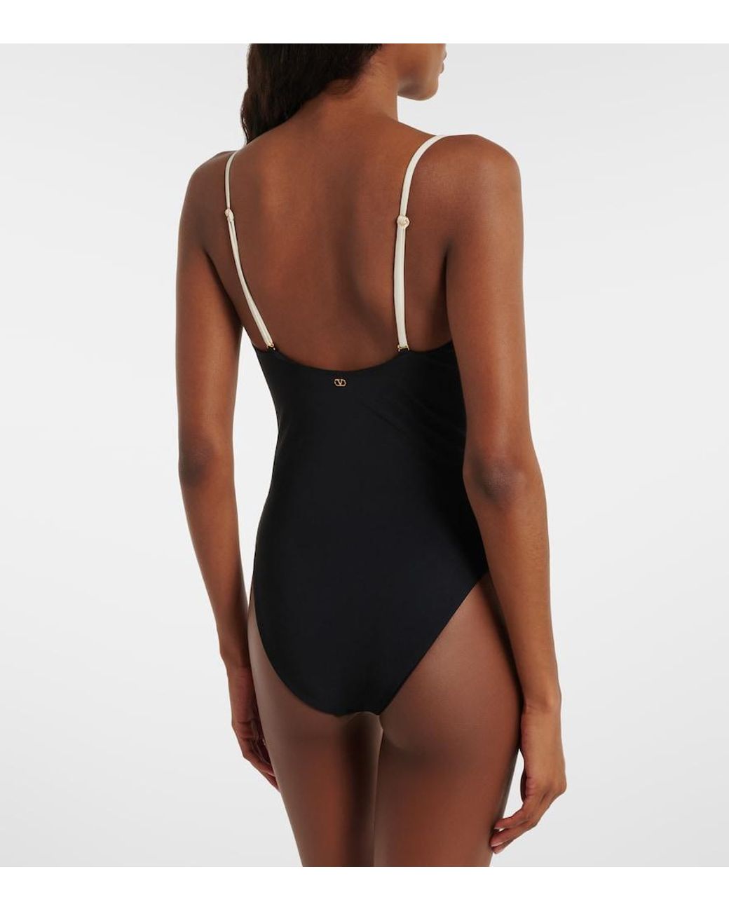 Valentino Garavani Black Bow-Detail Swimsuit