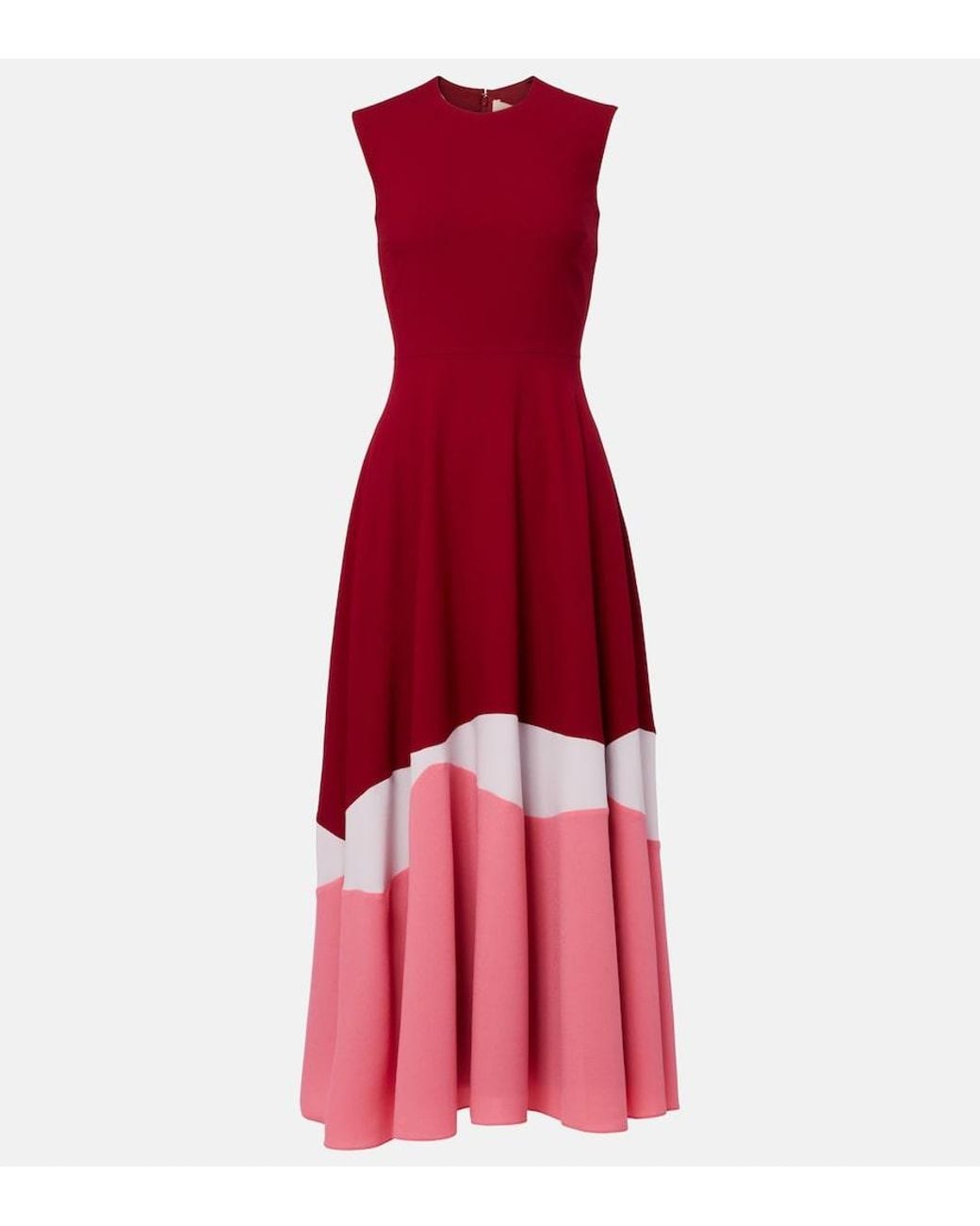 Roksanda Red Gradient Crepe Cocktail Dress