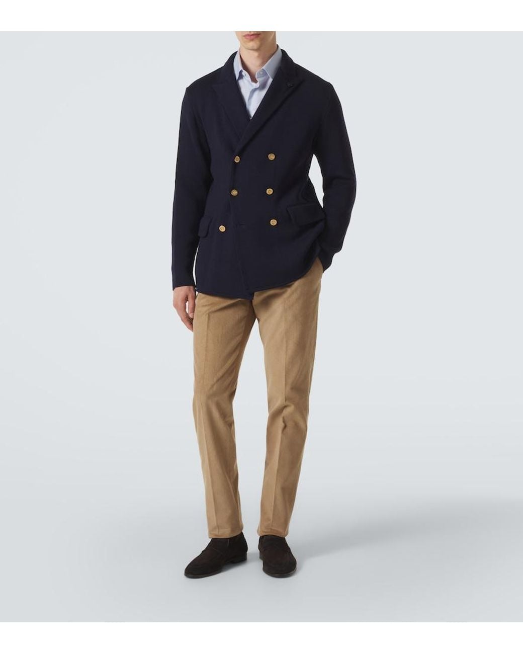 Lardini Natural Cotton Corduroy Slim Pants for men